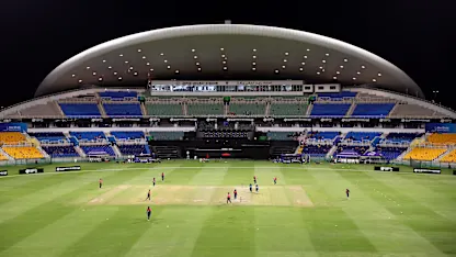 A general view of the stadium during the ICC Women's T20 World Cup Qualifier 2024 Semi-Final match between United Arab Emirates and Sri Lanka at Zayed Cricket Stadium on May 05, 2024 in Abu Dhabi, United Arab Emirates.