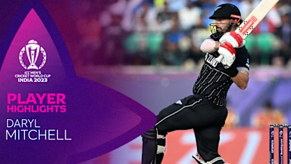 Logo of Mitchell hits solid half-century to boost New Zealand hopes against Australia | CWC23