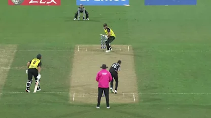 Six - Aaron Finch - Australia v New-Zealand ICC T20WC 2022