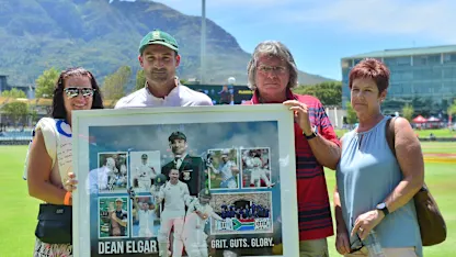 What a special moment for the Elgar family on his final day of international cricket