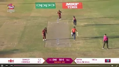 WI v ENG: Direct hit catches Lauren Winfield short