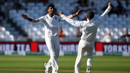Logo of Bumrah five-wicket haul