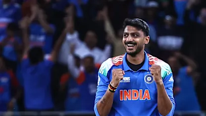 Logo of Sobha POTD: Axar Patel gets the big wicket of Kane Williamson