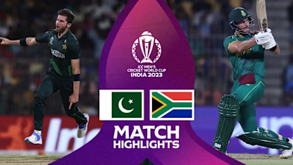 Logo of South Africa overcome spirited Pakistan by one wicket | Match Highlights | CWC23