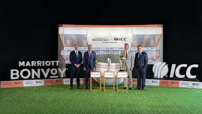 From left to right: Sanjog Gupta, Chief Executive Officer, International Cricket Council; Rajeev Menon, President APEC (excluding China), Marriott International; Satya Anand, President, EMEA, Marriott International; Anurag Dahiya, Chief Commercial Officer, International Cricket Council. 