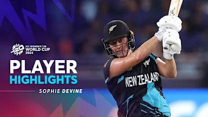 Logo of Sophie Devine's attacking half-century against India | Player Highlights | WT20WC 2024