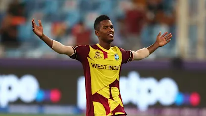 Hosein takes a cracker off his own bowling