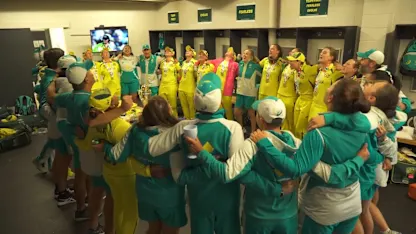 A sneak peek inside the Australian dressing room celebrations
