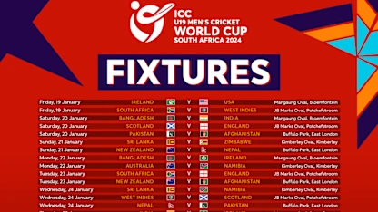 ICC U19 Men's Cricket World Cup 2024 Full fixtures