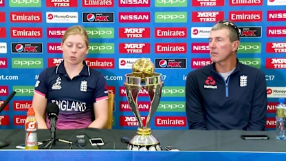 Logo of 22 July, London - England - Heather Knight and Mark Robinson pre-final press conference