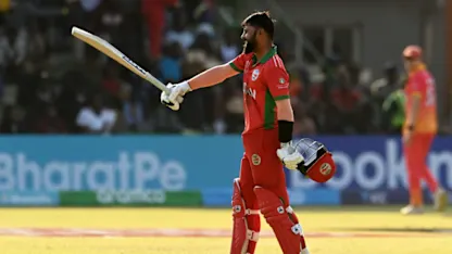 Logo of Oman opener Prajapati’s classy century gives hosts a scare | CWC23 Qualifier