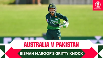 Logo of Bismah Maroof's 78* v Australia | CWC22