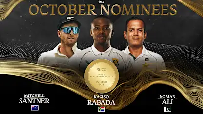 Logo of ICC Men’s Player of the Month nominees for October 2024 revealed