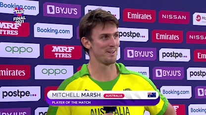 Logo of Player of the Match: Mitchell Marsh |T20 World Cup 2021 Final