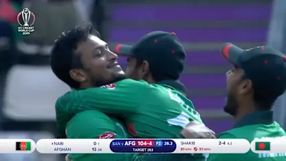 Logo of CWC19: BAN v AFG - Shakib becomes first Bangladeshi to take World Cup five-wicket haul  