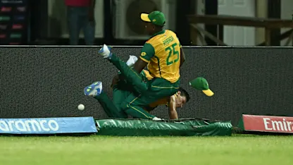 Logo of Oh no! A collision on the field | T20WC 2024