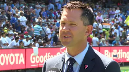 Logo of Former Australia captain Ricky Ponting speaks after being formally inducted into the ICC Cricket Hall of Fame