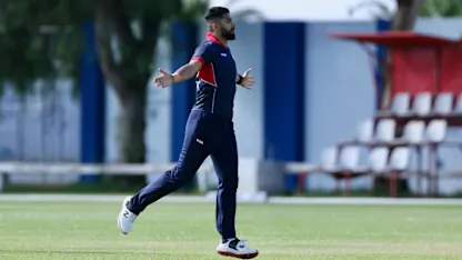 Logo of Ali Khan rips through Jersey with seven-wicket haul for USA
