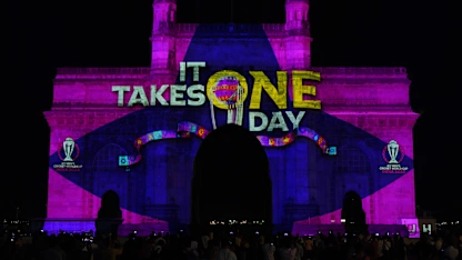 Gateway of India in Mumbai lights up to celebrate Diwali and the greatest cricket World Cup