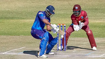 Logo of Dimuth Karunaratne fifty takes Sri Lanka to brink of victory | CWC23 Qualifier