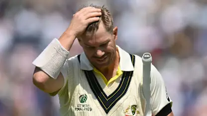 Logo of Bharat's superb leg-side catch ends bright Warner knock