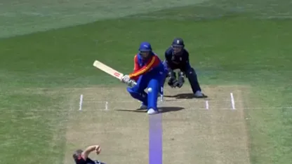Loftie Eaton trapped lbw after a handy 36