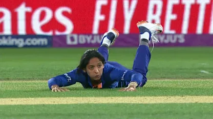 Wicket: Kapp is run out after Kaur brilliance