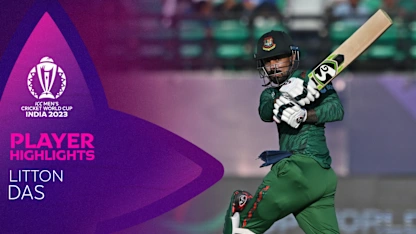 Logo of Litton Das plays lone hand with fighting fifty for Bangladesh | CWC23