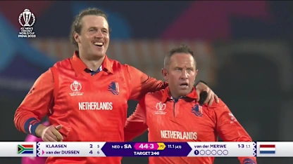 Logo of Rassie van-der-Dussen - Wicket - South Africa vs Netherlands