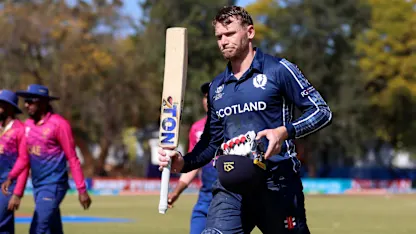 Logo of Berrington bails Scotland out with magnificent century | CWC23 Qualifier