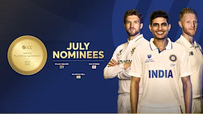 ICC Men's Player of the Month nominees revealed for July 2025
