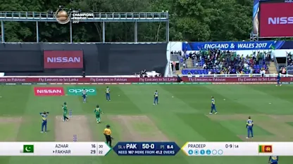 WICKET: Fakhar Zaman is dismissed by Nuwan Pradeep for 50
