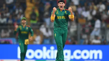 Logo of South Africa keep delivering blows in the middle overs | CWC23