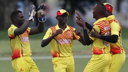 Logo of Uganda players celebrates after getting a breakthrough