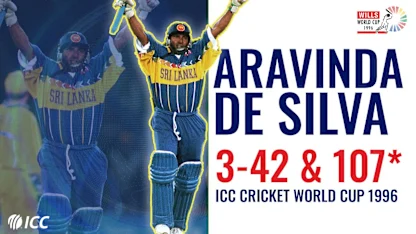 Logo of He bowled, he batted, he conquered! | Aravinda de Silva | 1996 CWC final