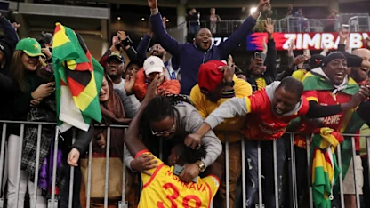 Logo of 'Zimbabwe! Zimbabwe!' Inside the winning celebrations | T20WC 2022