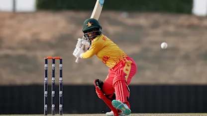 Modester Mupachikwa of Zimbabwe bats during the ICC Women's T20 World Cup Qualifier 2024 match between Zimbabwe and Netherlands at Tolerance Oval on May 01, 2024 in Abu Dhabi, United Arab Emirates.