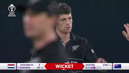 Logo of Scott Edwards - Wicket - New Zealand vs Netherlands