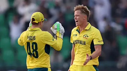 Logo of Ellis finally gets Gulbadin after dropped catch | AFG v AUS | Champions Trophy 2025