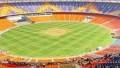 Logo of Narendra_Modi_Stadium_view_from_the_gallery