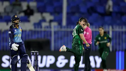 Logo of Pakistan get the big wicket of Chamari Athapaththu | WT20WC 2024