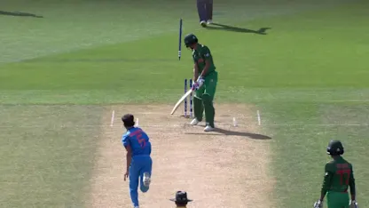 U19CWC POTD - Nagarkoti's ball to take India to the semis