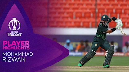 Logo of Mohammad Rizwan sizzles with a century in the warm-up game against New Zealand | CWC23