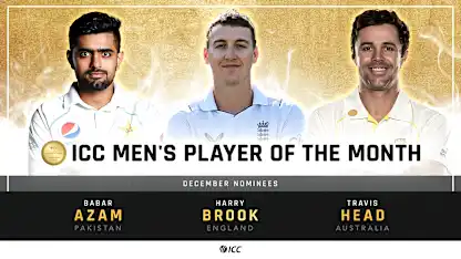 Logo of Shortlist for ICC Men's Player of the Month for December 2022