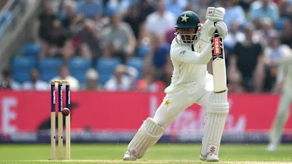 Logo of Shadab Khan has now hit half-centuries in all three Tests on tour