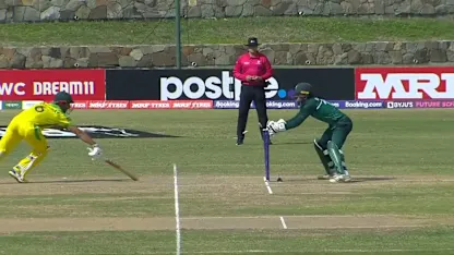 Logo of Timely stumping from Haseebullah Khan | PAK v AUS | ICC U19 Men’s CWC 2022