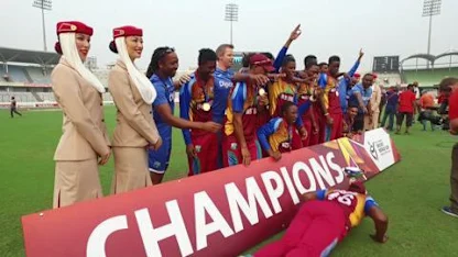 Logo of West Indies Celebrations after U19CWC Win!