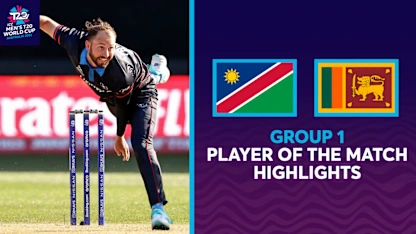 Logo of Jan Frylinck powers Namibia to stunning upset | POTM Highlights | T20WC 2022