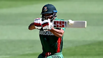 Logo of Najmul Hossain Shanto's first T20I half-century rescues Bangladesh | Highlights | T20WC 2022