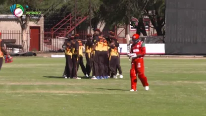 WCL 2: PNG v Oman – Tony Ura takes a great catch off the bowling of Soper to dismiss Oman's Sandeep Goud